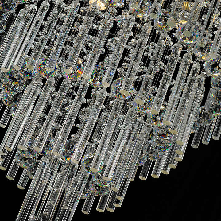 Modern simple light luxury golden crystal ceiling lamp