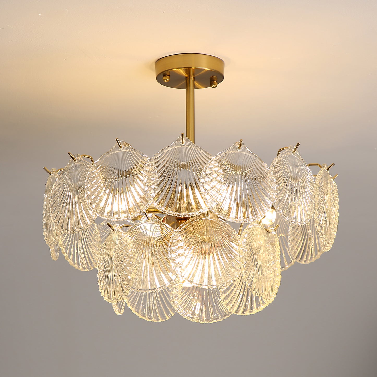 Postmodern glass chandelier modern minimalist style