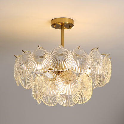 Postmodern glass chandelier modern minimalist style