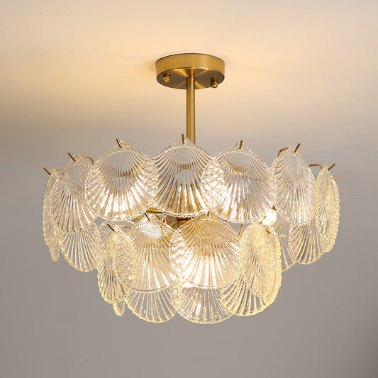 Postmodern glass chandelier modern minimalist style