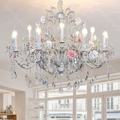 Ceramic Petal Crystal Chandelier HQ3053