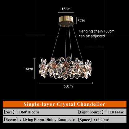 Yuhuaqi Lighting Light Luxury Simple Chandelier Living Room Postmodern Candle Chandelier