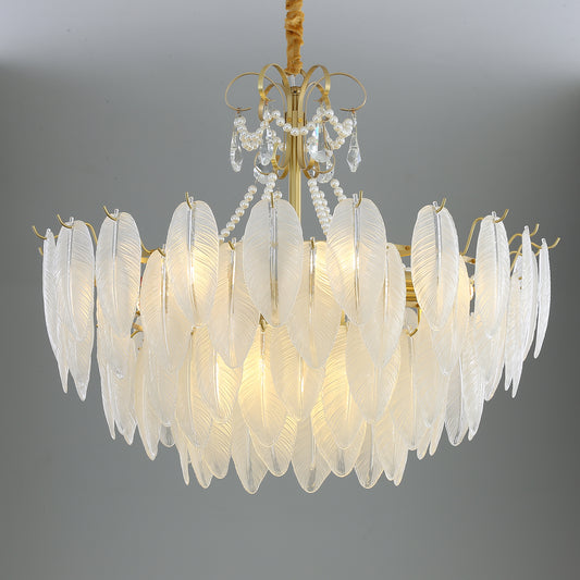 Postmodern glass chandelier modern minimalist style