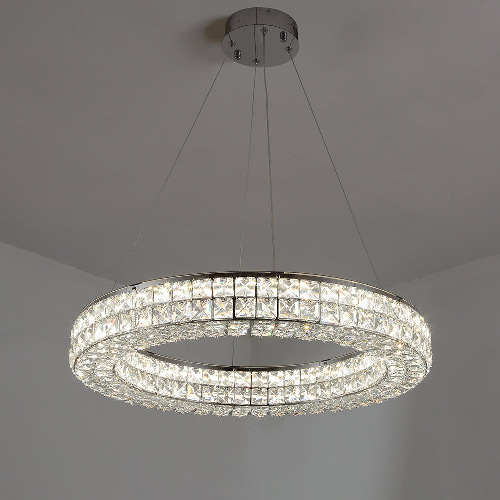 Light luxury crystal chandelier living room lamp
