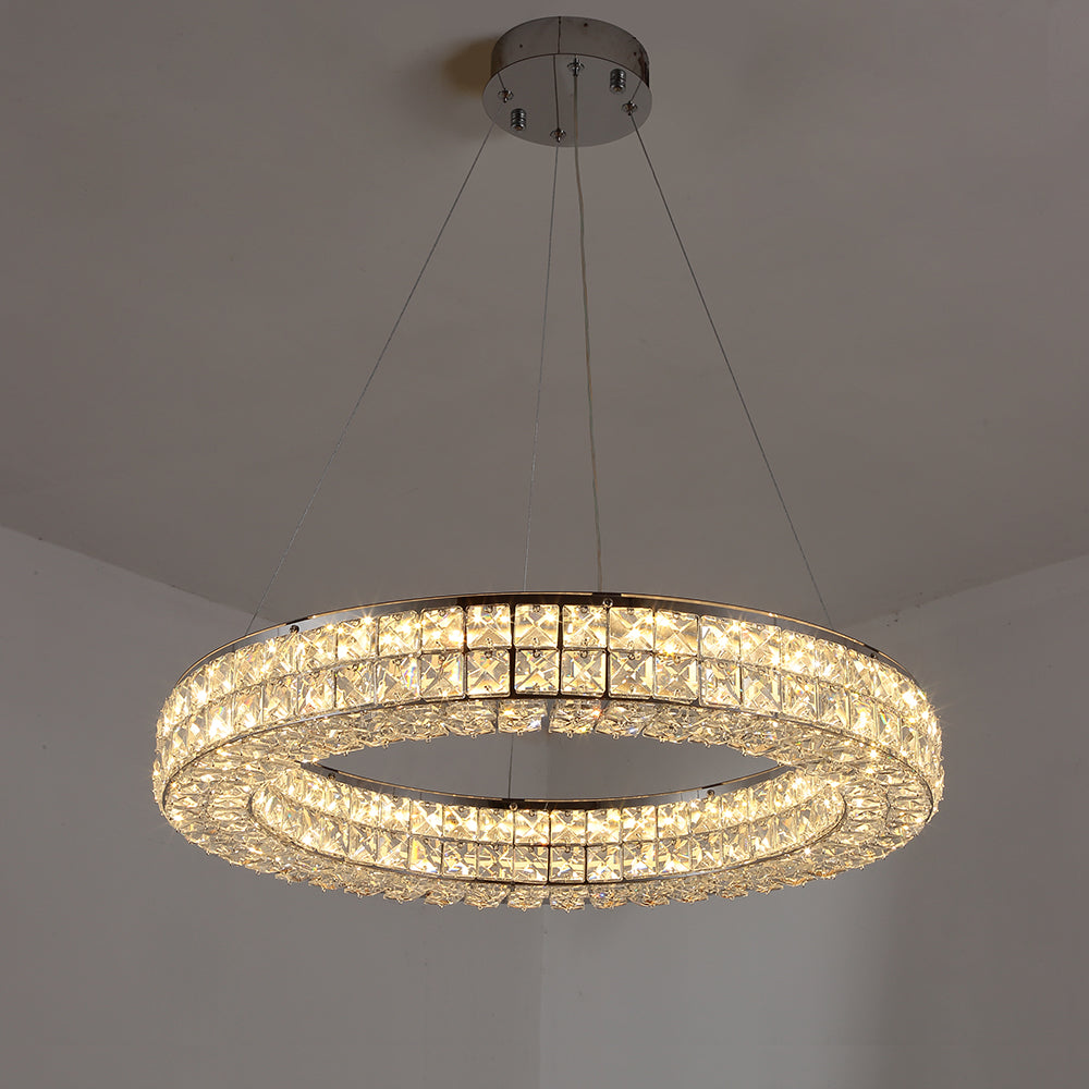 Light luxury crystal chandelier living room lamp