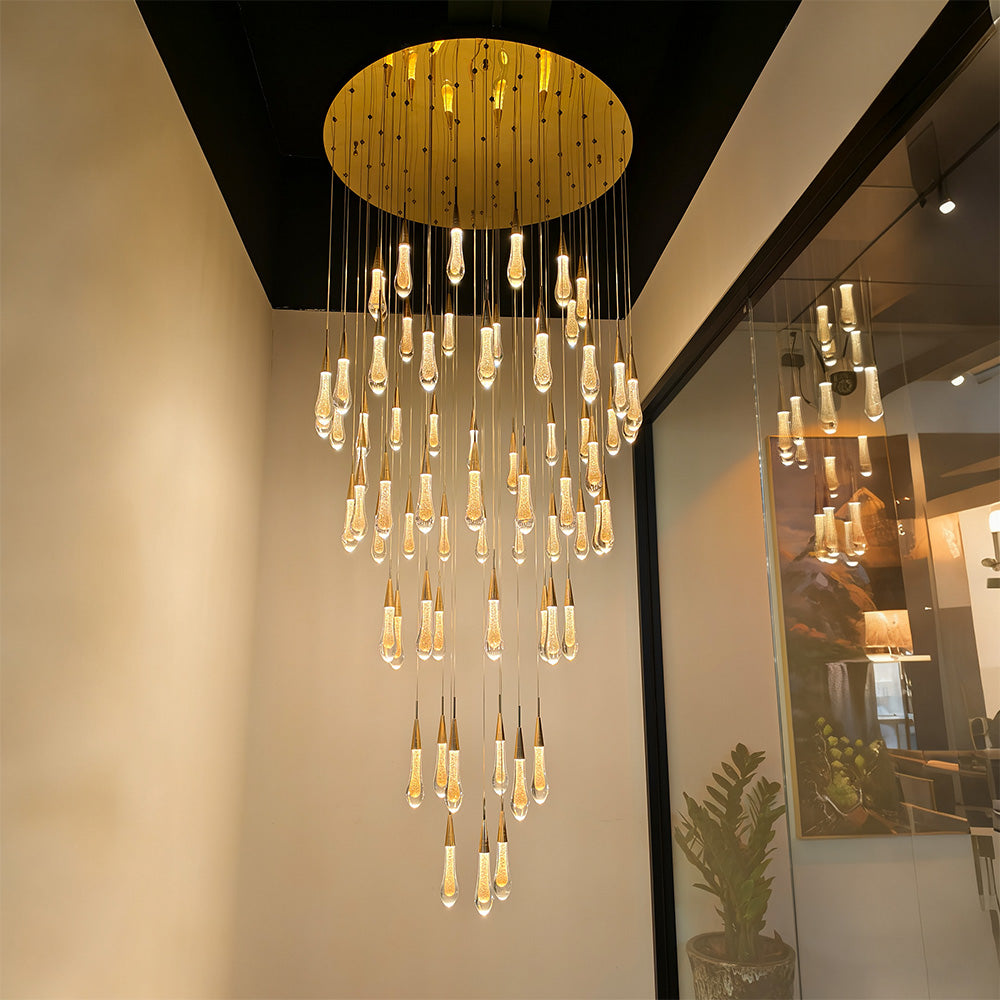 Yuhuaqi Lighting - Chinese Crystal Lighting Fixtures, Hotel Custom Lighting Fixtures, Customstair light  Chandeliers