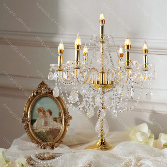 French Crystal Table Lamp HQ3002