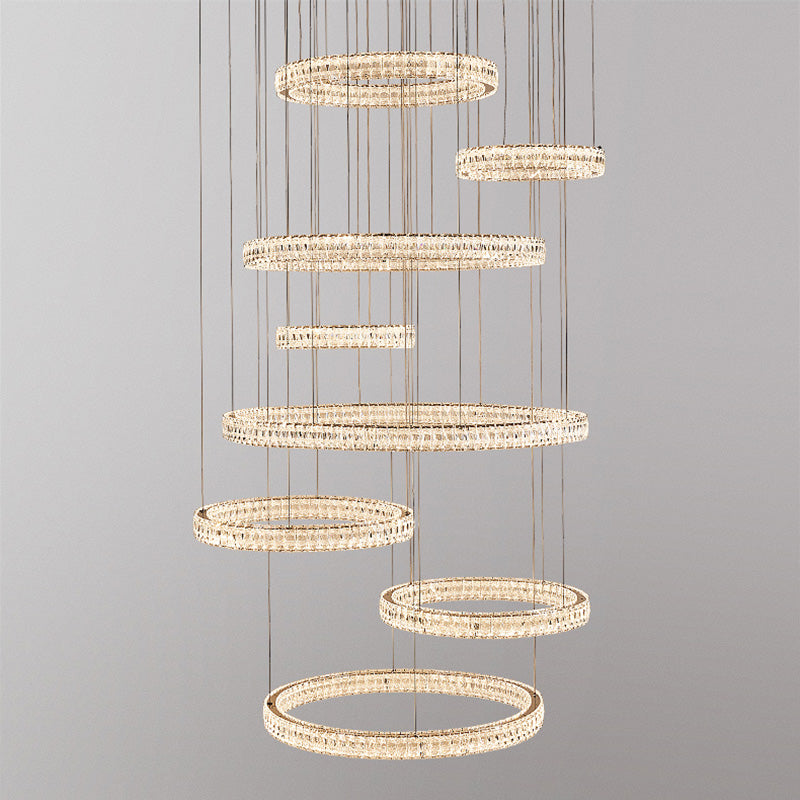 Staircase lights, villa chandeliers, ceiling lights, entryway chandeliers, crystal chandeliers