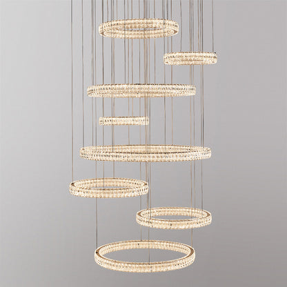 Staircase lights, villa chandeliers, ceiling lights, entryway chandeliers, crystal chandeliers