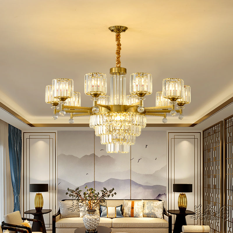 Crystal chandelier, modern minimalist