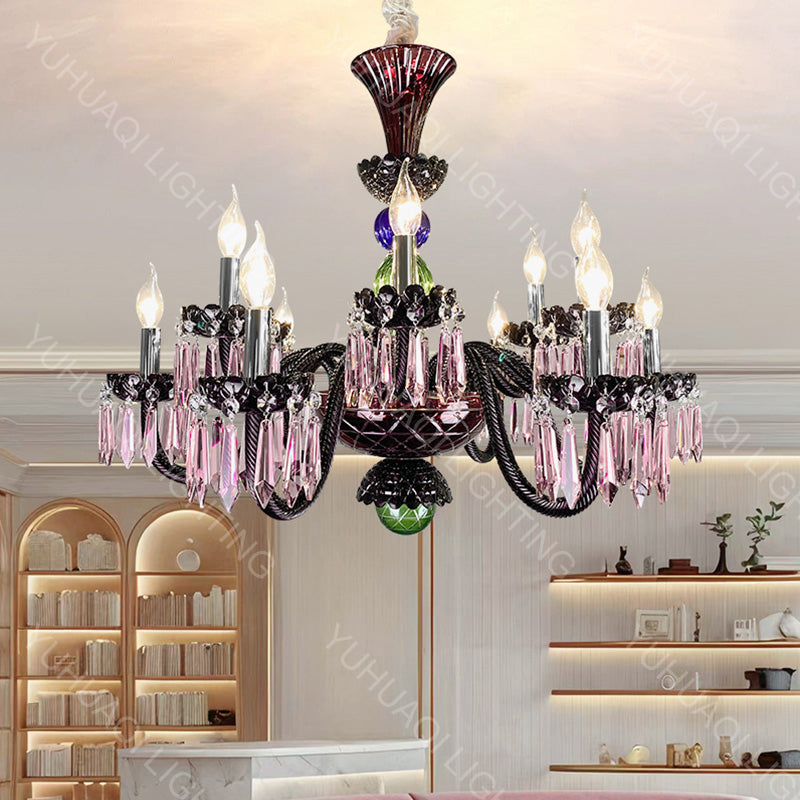 Pink Crystal Chandelier HQ9207