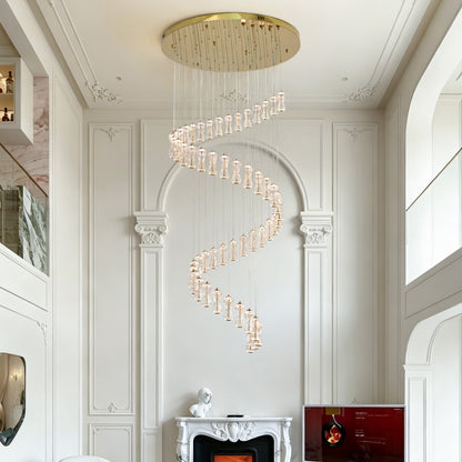 Modern luxury glass chandelier villa living room minimalist chandelier