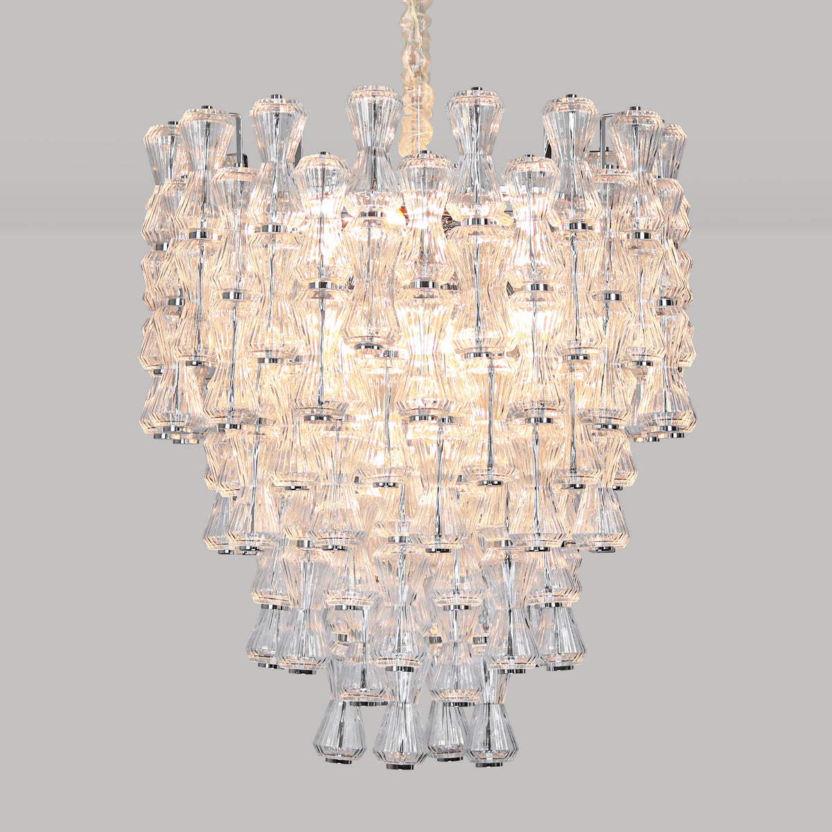 Modern luxury crystal glass chandelier, living room minimalist chandelier