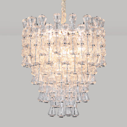 Modern luxury crystal glass chandelier, living room minimalist chandelier