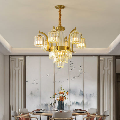 Crystal chandelier, modern minimalist