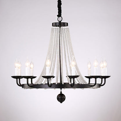 Wrought iron crystal chandelier, dining room light, hallway light, living room light, coffee shop light