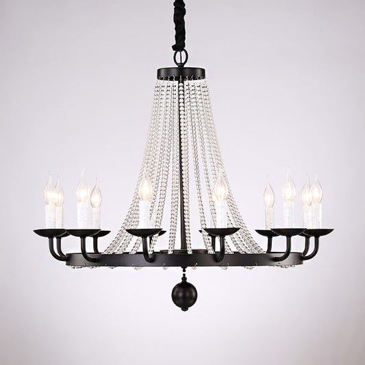 Wrought iron crystal chandelier, dining room light, hallway light, living room light, coffee shop light