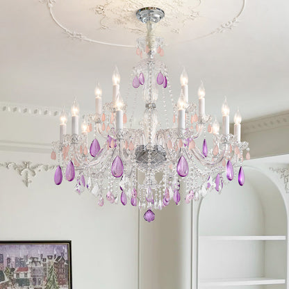Yuhuaqi Lighting European Candle Crystal Chandelier