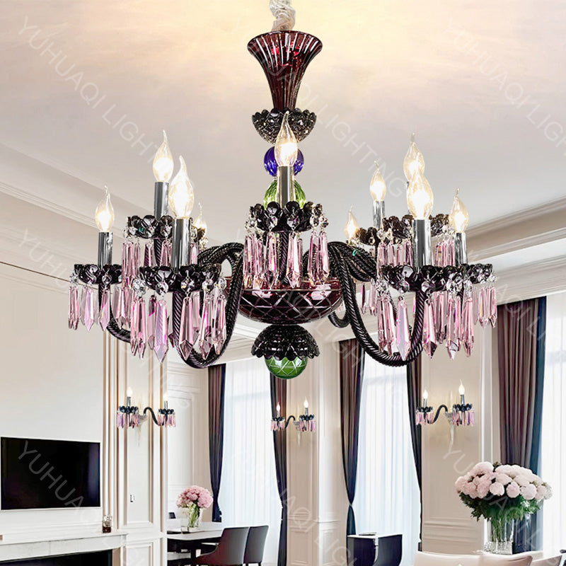Pink Crystal Chandelier HQ9207