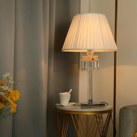 European modern simple candle crystal table lamp