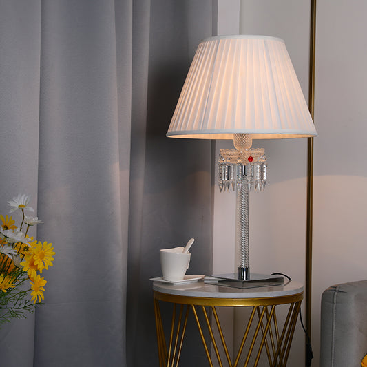 European modern simple candle crystal table lamp