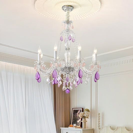 Yuhuaqi Lighting European Candle Crystal Chandelier