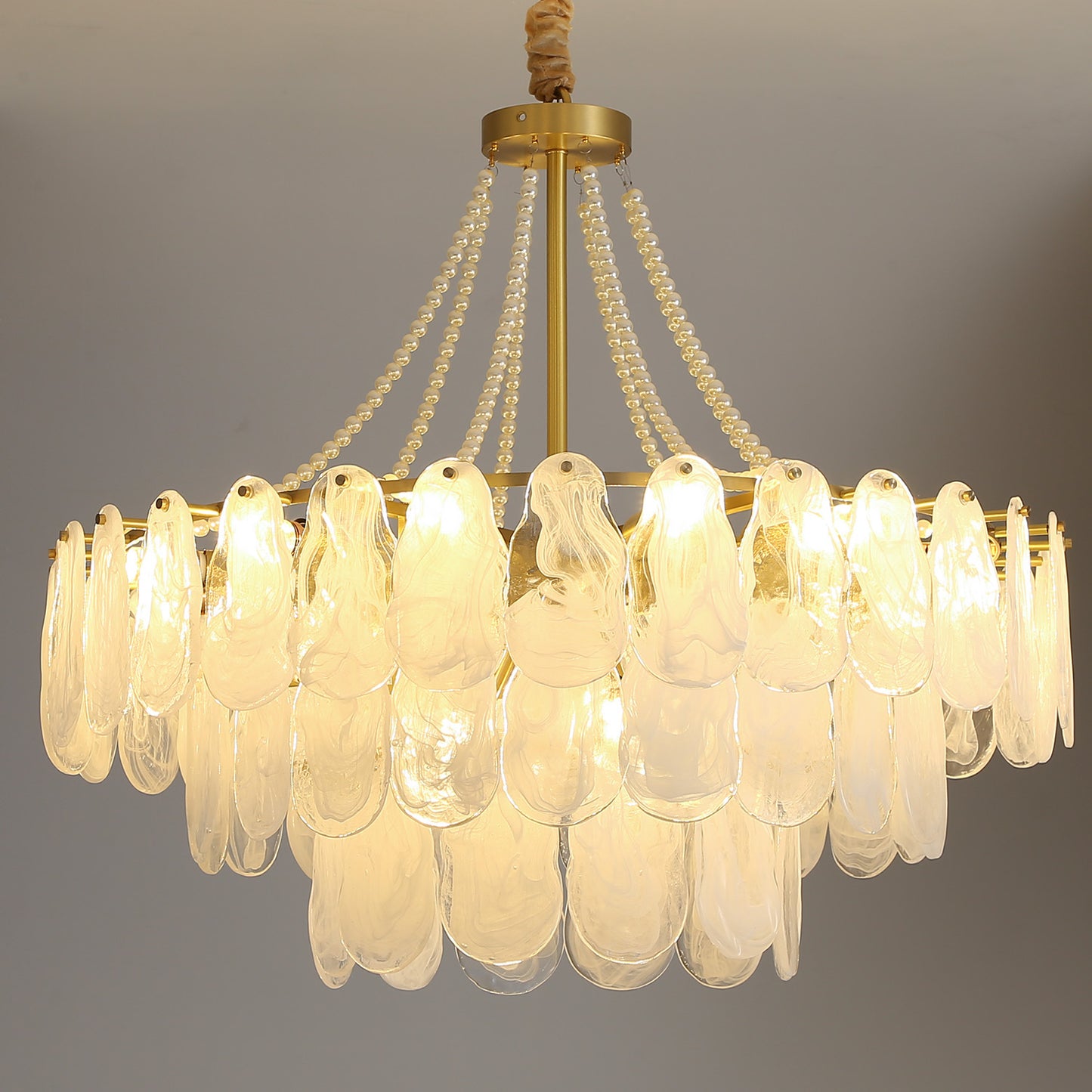 Postmodern glass chandelier modern minimalist style