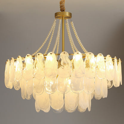 Postmodern glass chandelier modern minimalist style