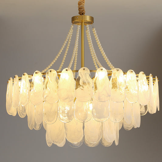 Postmodern glass chandelier modern minimalist style