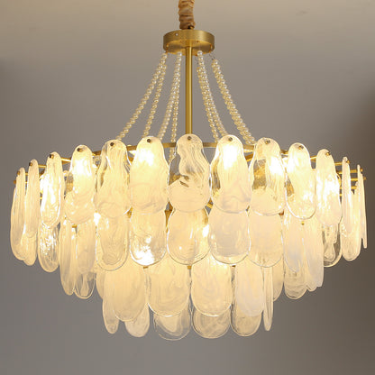 Postmodern glass chandelier modern minimalist style