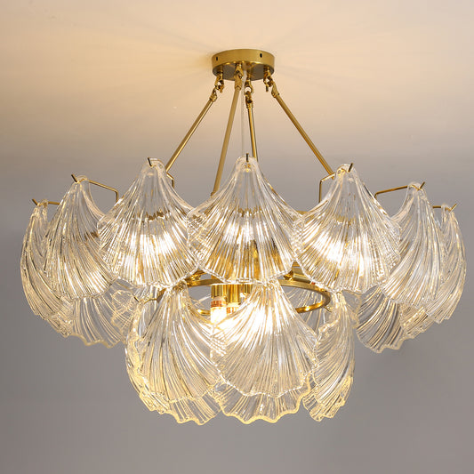 Postmodern glass chandelier modern minimalist style
