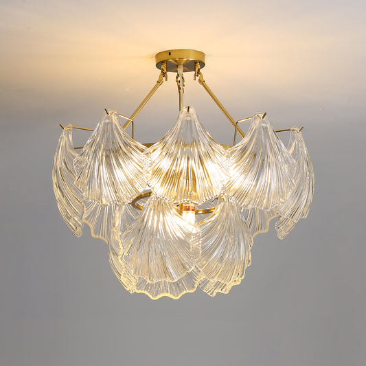 Postmodern glass chandelier modern minimalist style