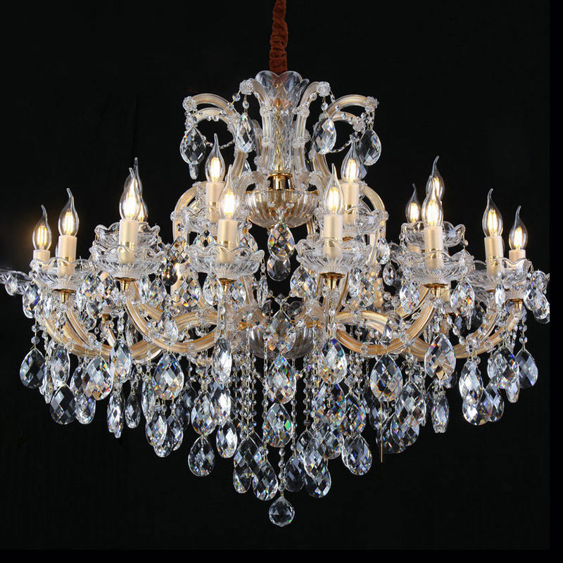 European style candle crystal chandelier coffee living room hotel chandelier