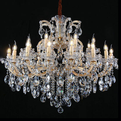 European style candle crystal chandelier coffee living room hotel chandelier