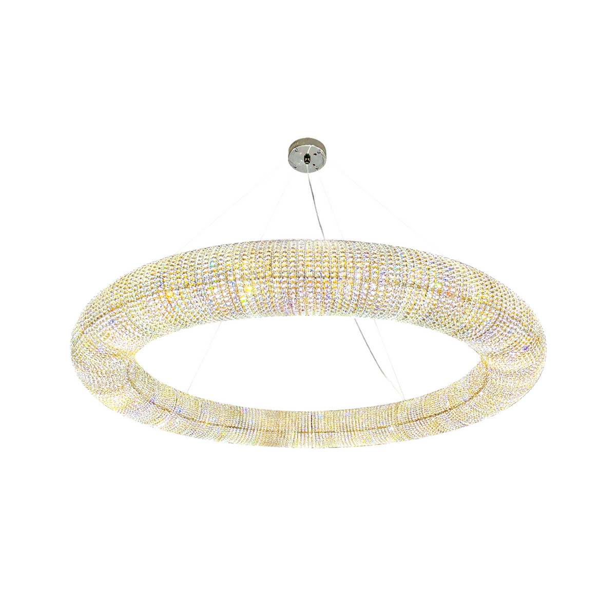 Circular crystal chandelier, living room, dining room