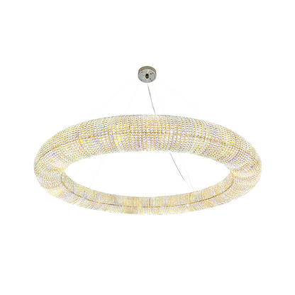 Circular crystal chandelier, living room, dining room