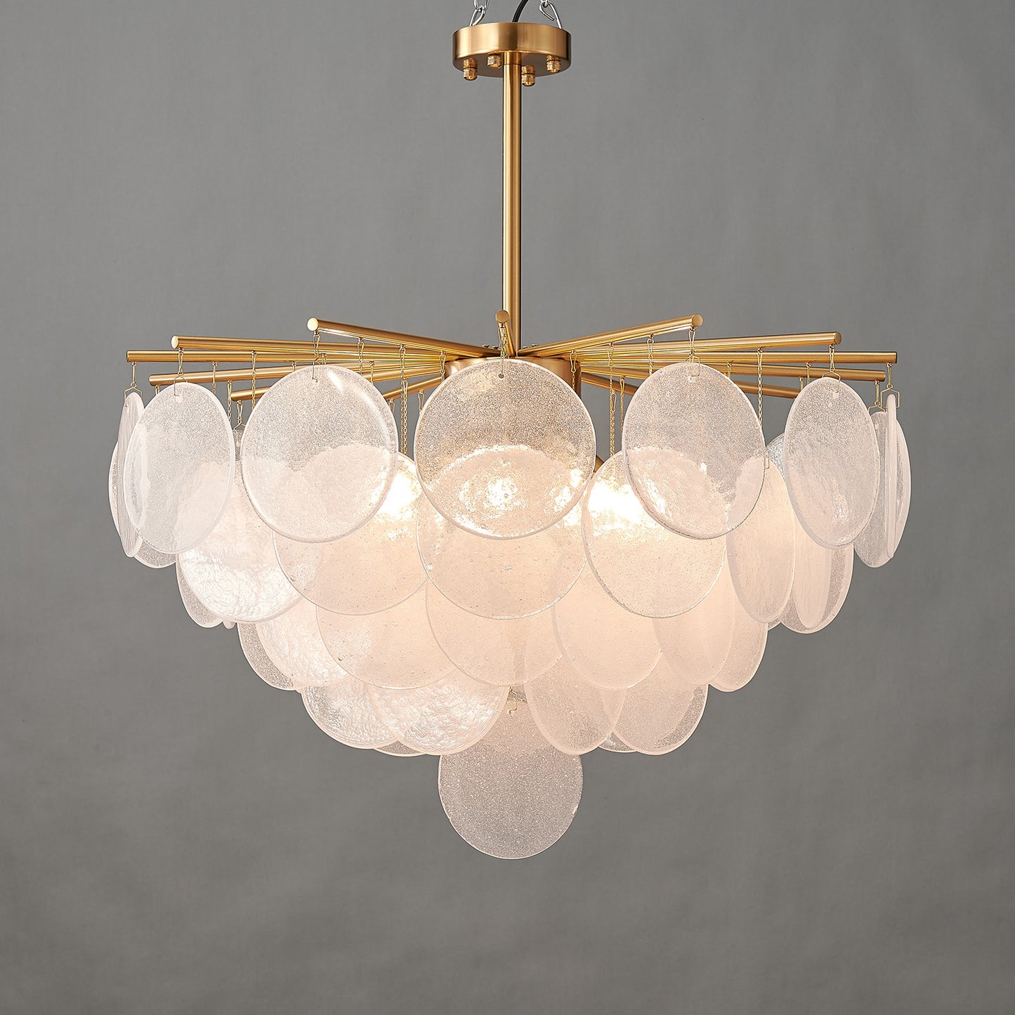 Postmodern glass chandelier modern minimalist style