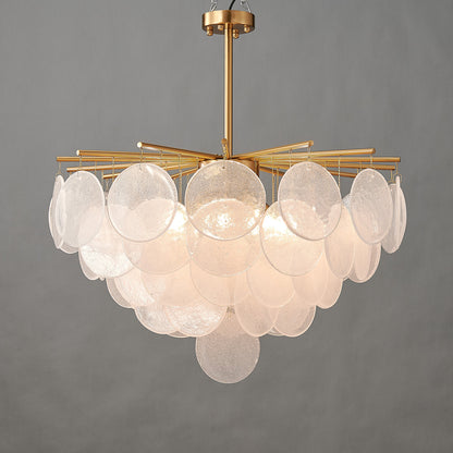 Postmodern glass chandelier modern minimalist style