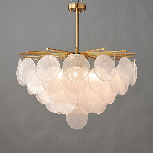 Postmodern glass chandelier modern minimalist style