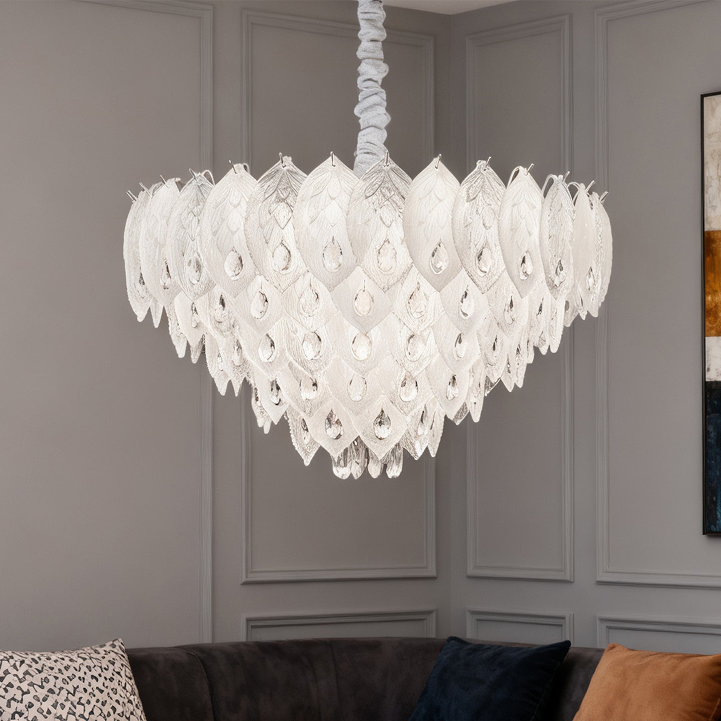 Modern simple light luxury crystal chandelier
