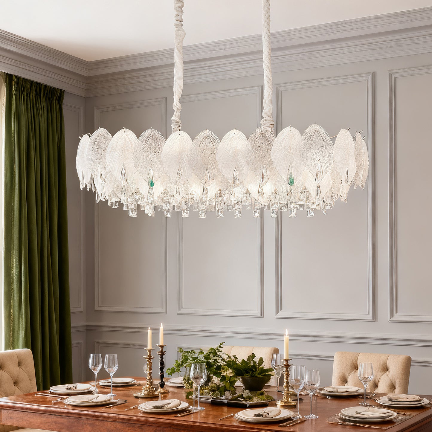 Modern simple light luxury crystal chandelier