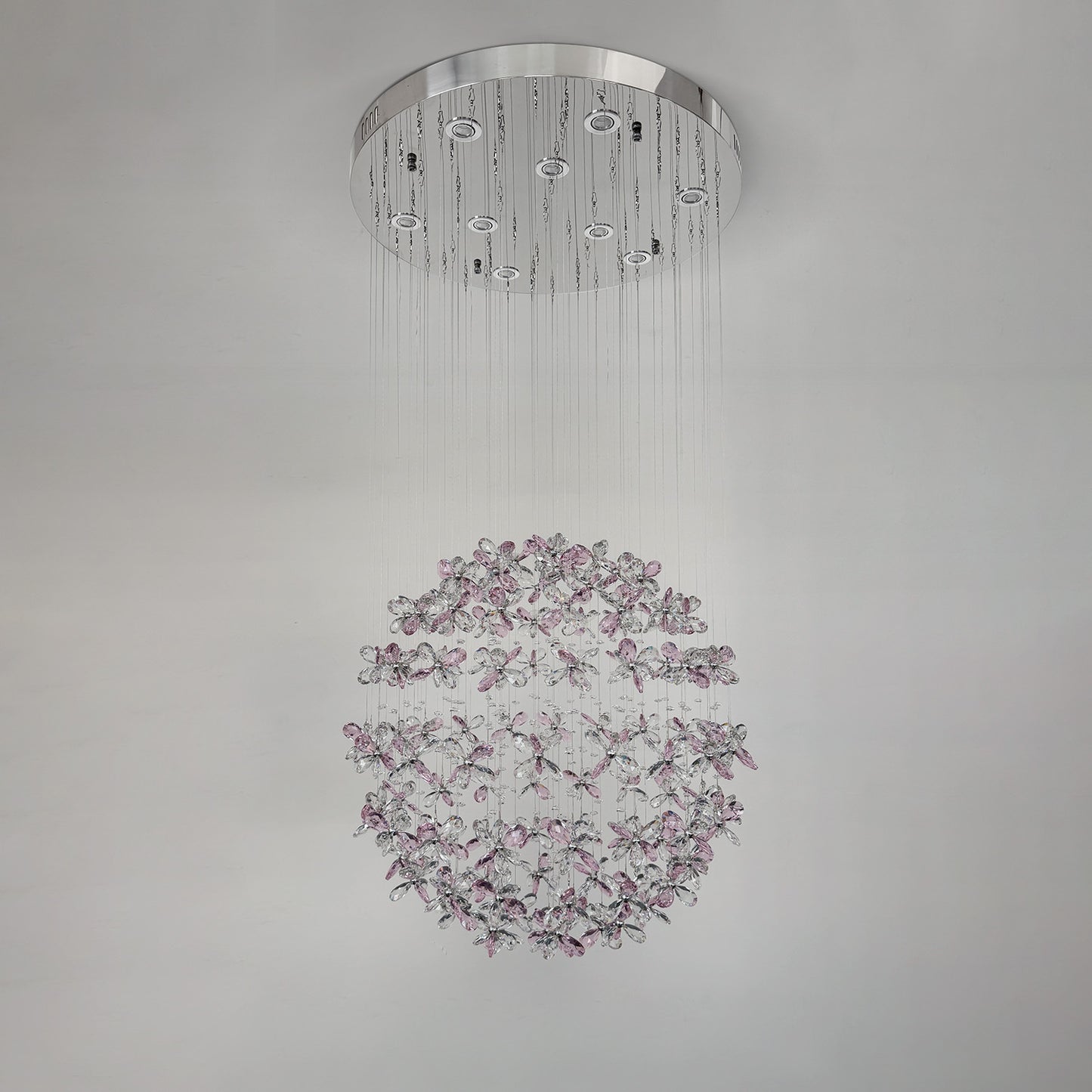 Modern minimalist crystal chandelier, suitable for dining rooms, as a ceiling light or hallway light.