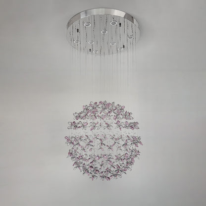 Modern minimalist crystal chandelier, suitable for dining rooms, as a ceiling light or hallway light.