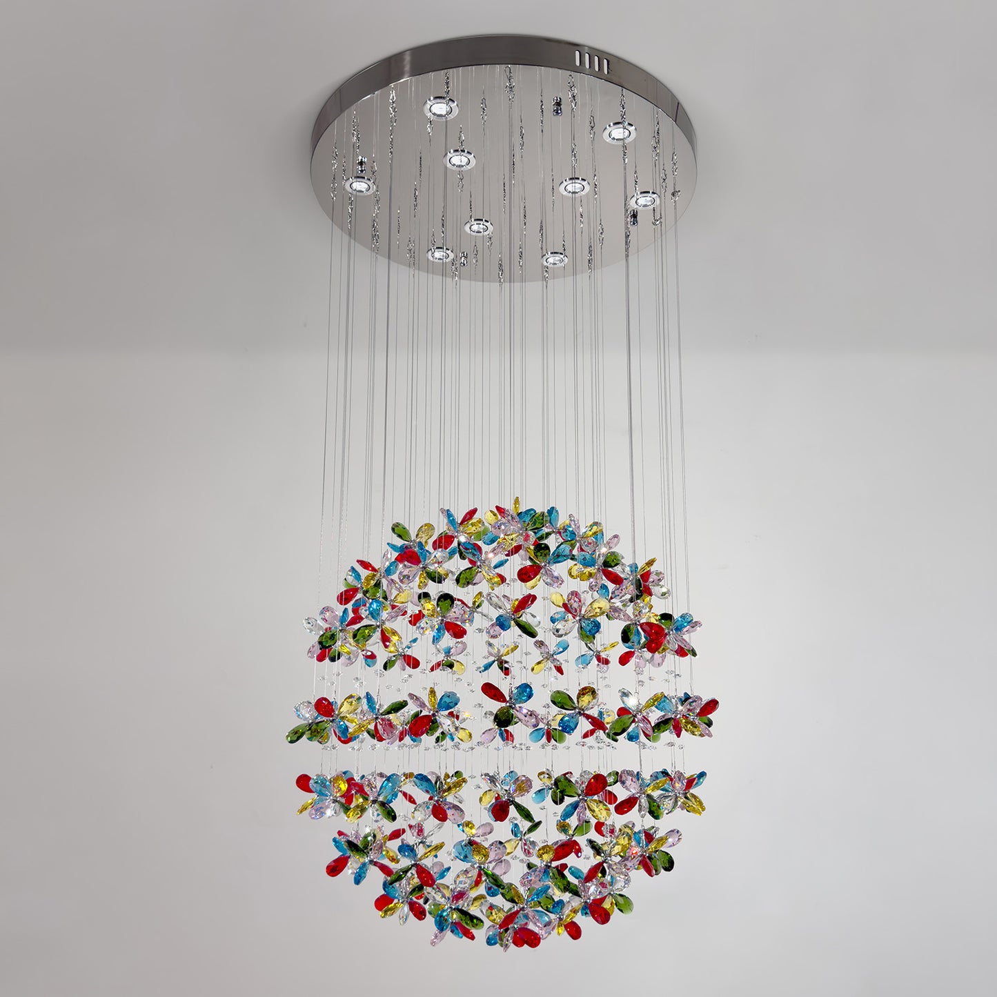 Modern minimalist crystal chandelier, suitable for dining rooms, as a ceiling light or hallway light.