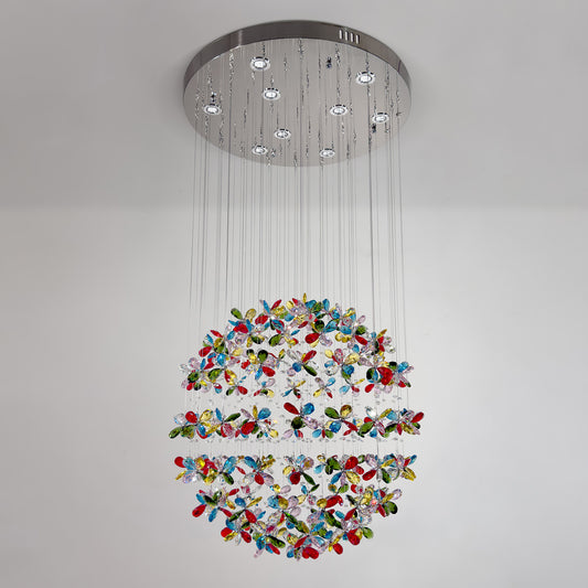 Modern minimalist crystal chandelier, suitable for dining rooms, as a ceiling light or hallway light.