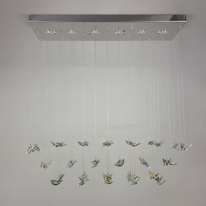 Modern minimalist crystal chandelier, suitable for living rooms, hallways, and villas.