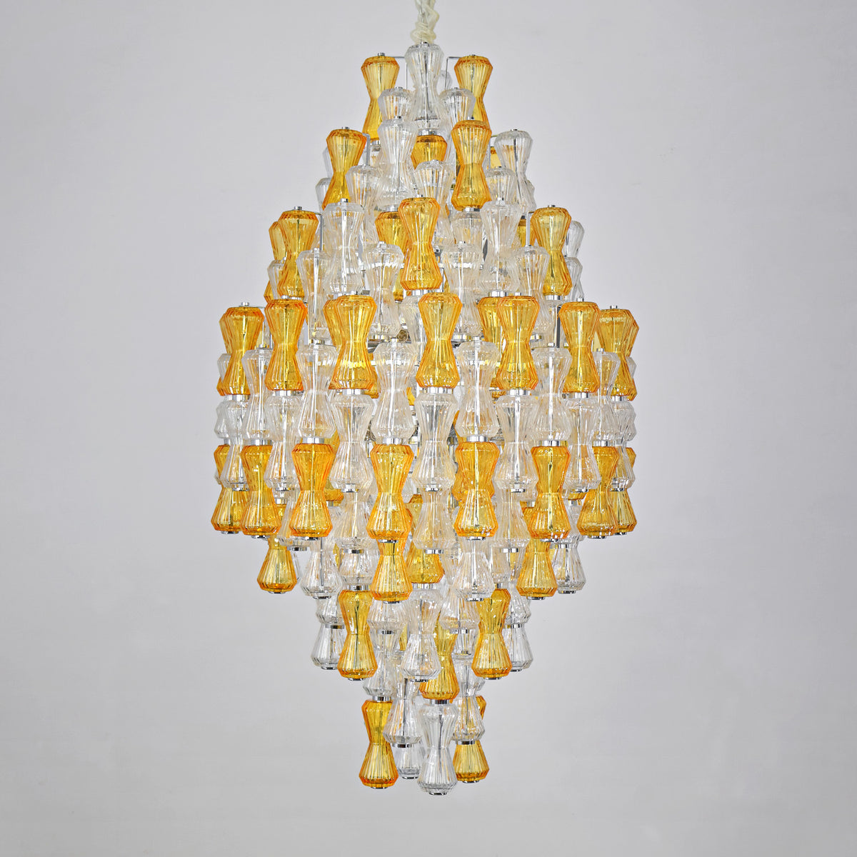 French style pendant light luxury glass lamp villa restaurant colorful pendant light