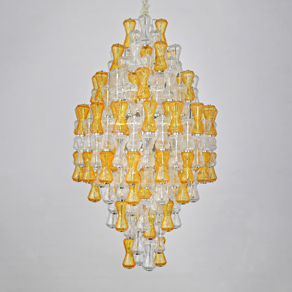 French style pendant light luxury glass lamp villa restaurant colorful pendant light
