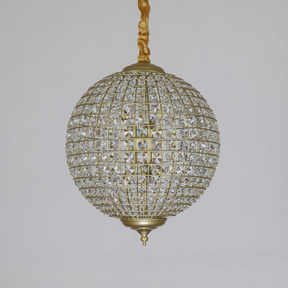 Crystal spherical chandelier living room