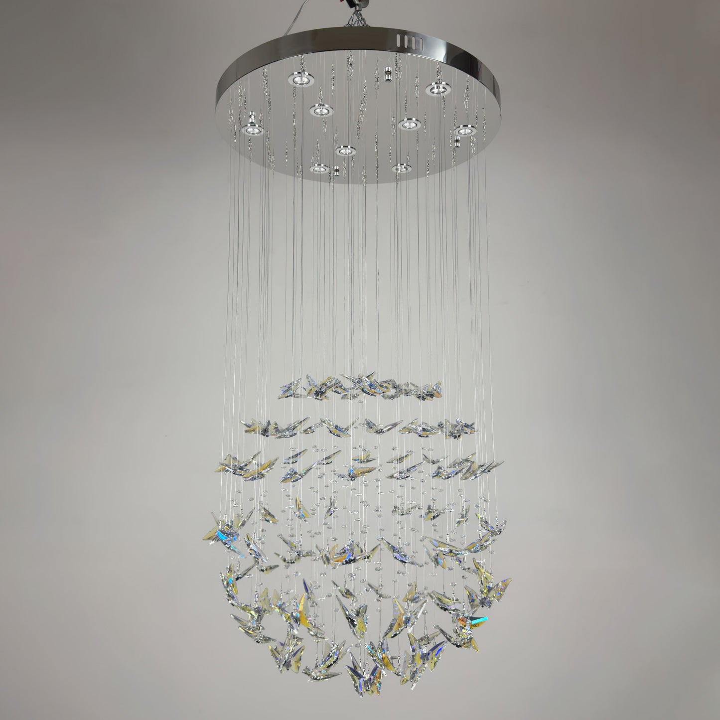 Modern minimalist crystal chandelier, suitable for living rooms, hallways, and villas.